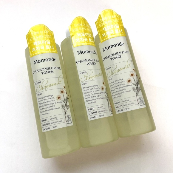 Lot 3pc New MAMONDE Chamomile Pure Toner 8.45oz 250ml Vegan Calming K-Beauty - Picture 2 of 4
